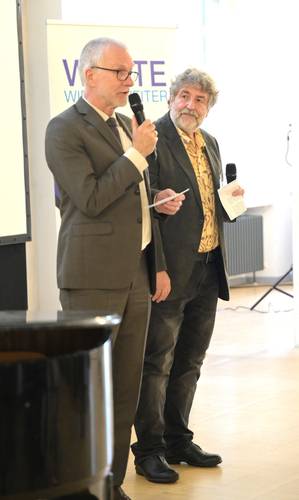 die Moderatoren: Dr. Torsten Sternberg, Stiftung der EKiBa und Volker Erbacher, Stiftung Diakonie Baden