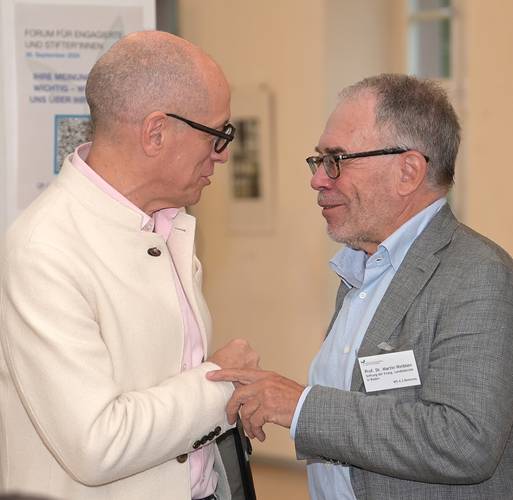 Impulsredner Sven Kaun-Feederle im Gespräch mit Prof. Dr. Martin Weiblen